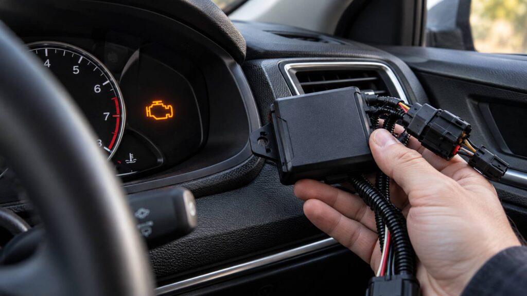 Illustration de détail sur le sujet : Boîtier E85 et voyant moteur : pourquoi il peut s’allumer